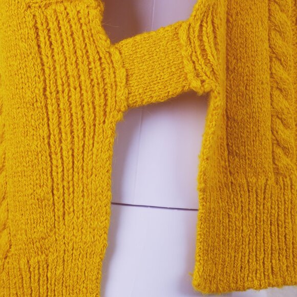 Isabel Marant Short Sleeve Turtleneck Sweater Baby Alpaca Cable Knit Sz 42 - Picture 7 of 12